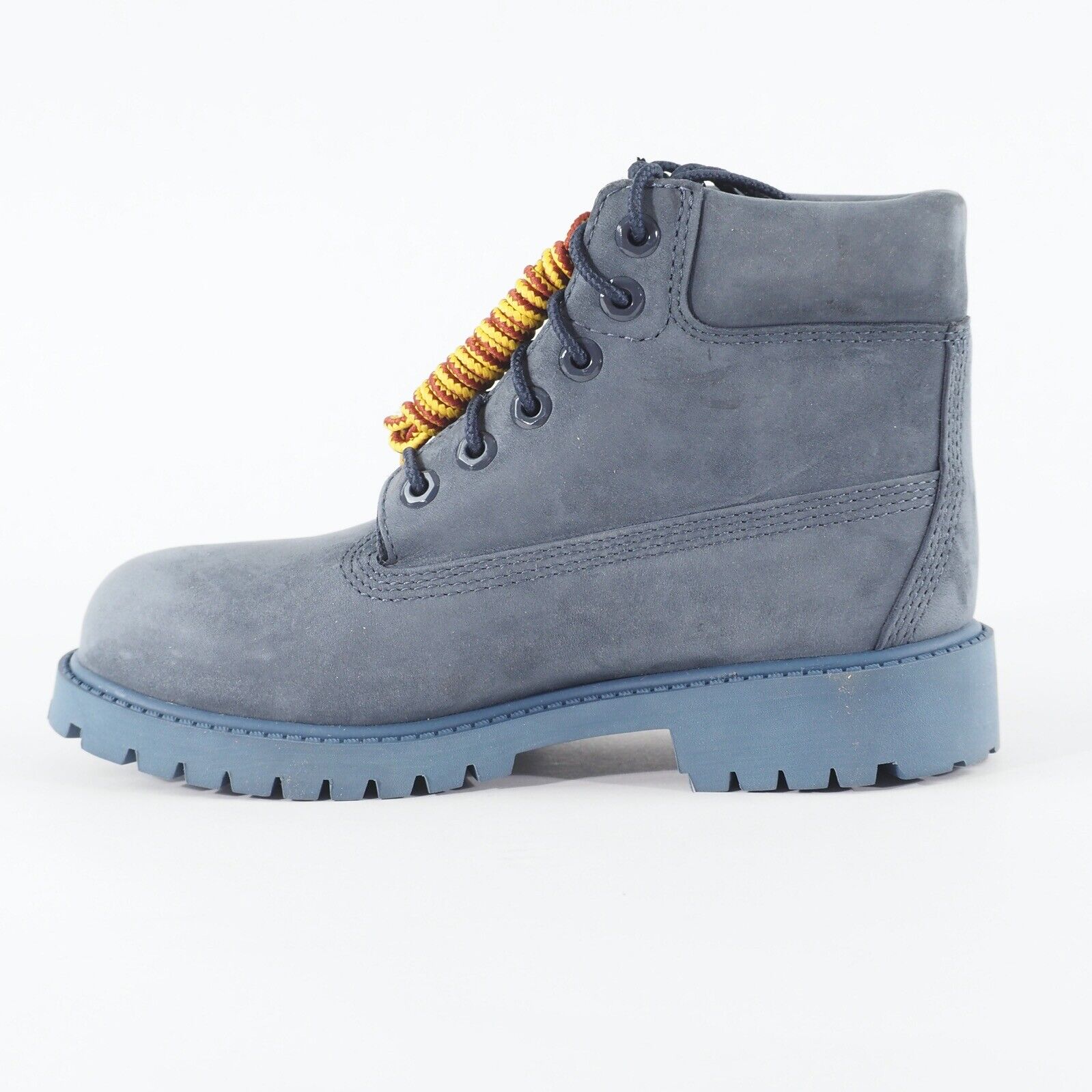 Kids Junriors Timberland 6 Inch Premuim Blue A171S Walking Leather Boots