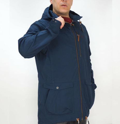 Mens Jack Wolfskin Magellan 1302981 Night Blue Warm Everyday Hooded Jacket