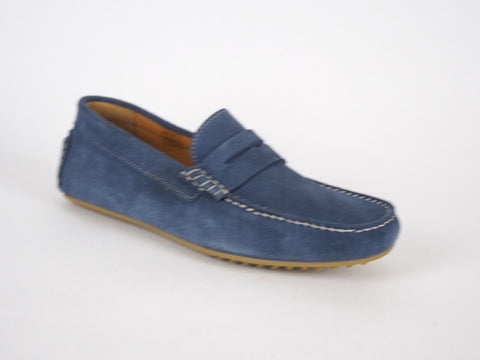 Mens Hackett London Richmond Driver HMS20780 Blue Moccassins Slip On Shoes UK 6