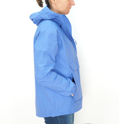 Womens Jack Wolfskin Cloudburst Smock 1108642 Baja Blue Waterproof Hooded Jacket