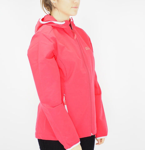 Womens Jack Wolfskin Turbulence 1303652 Pink Guava Hooded Light Hiking Jacket