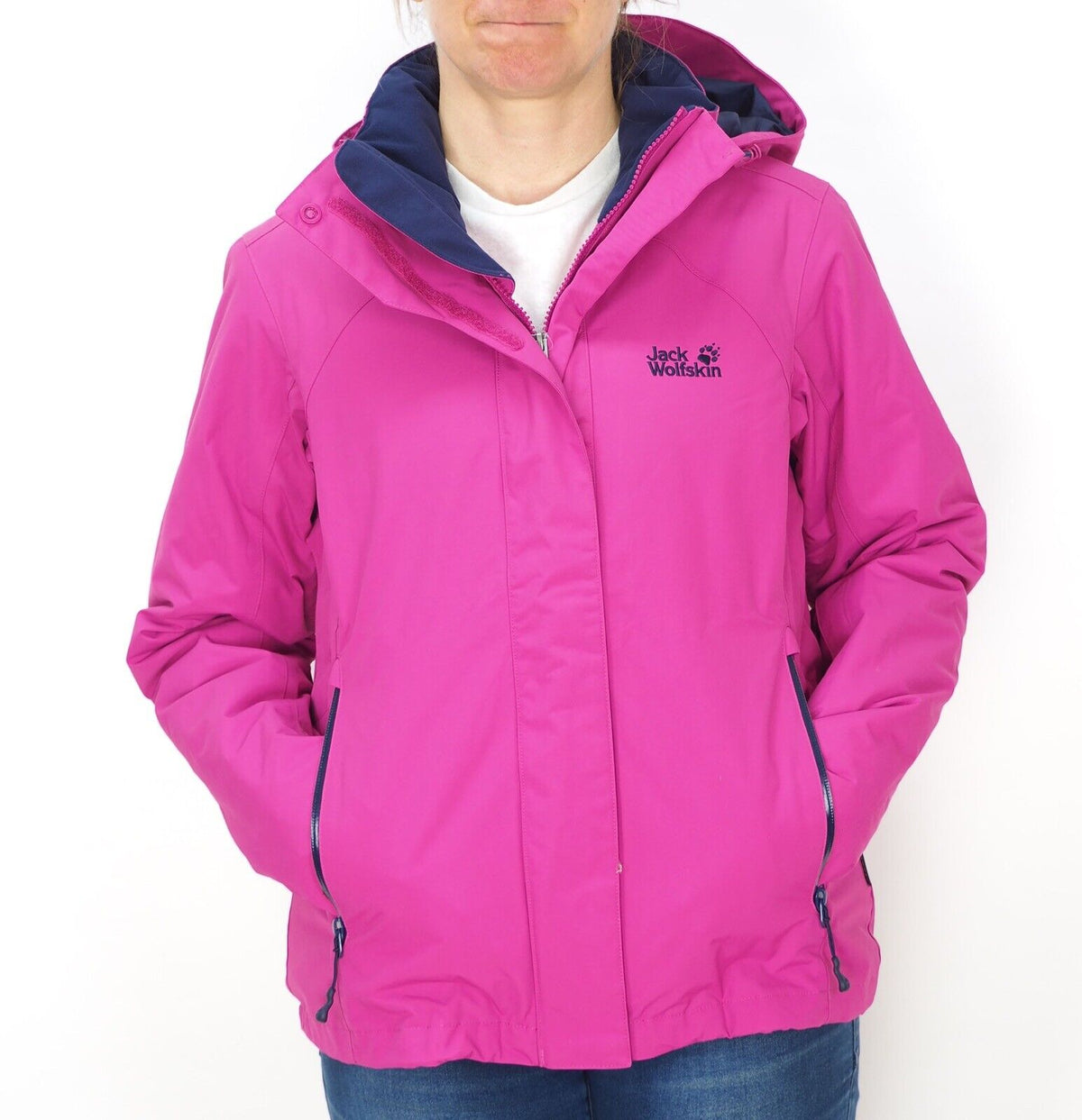 Womens Jack Wolfskin Cromwell 5008081 Dark Magenta Waterproof Hiking Jacket