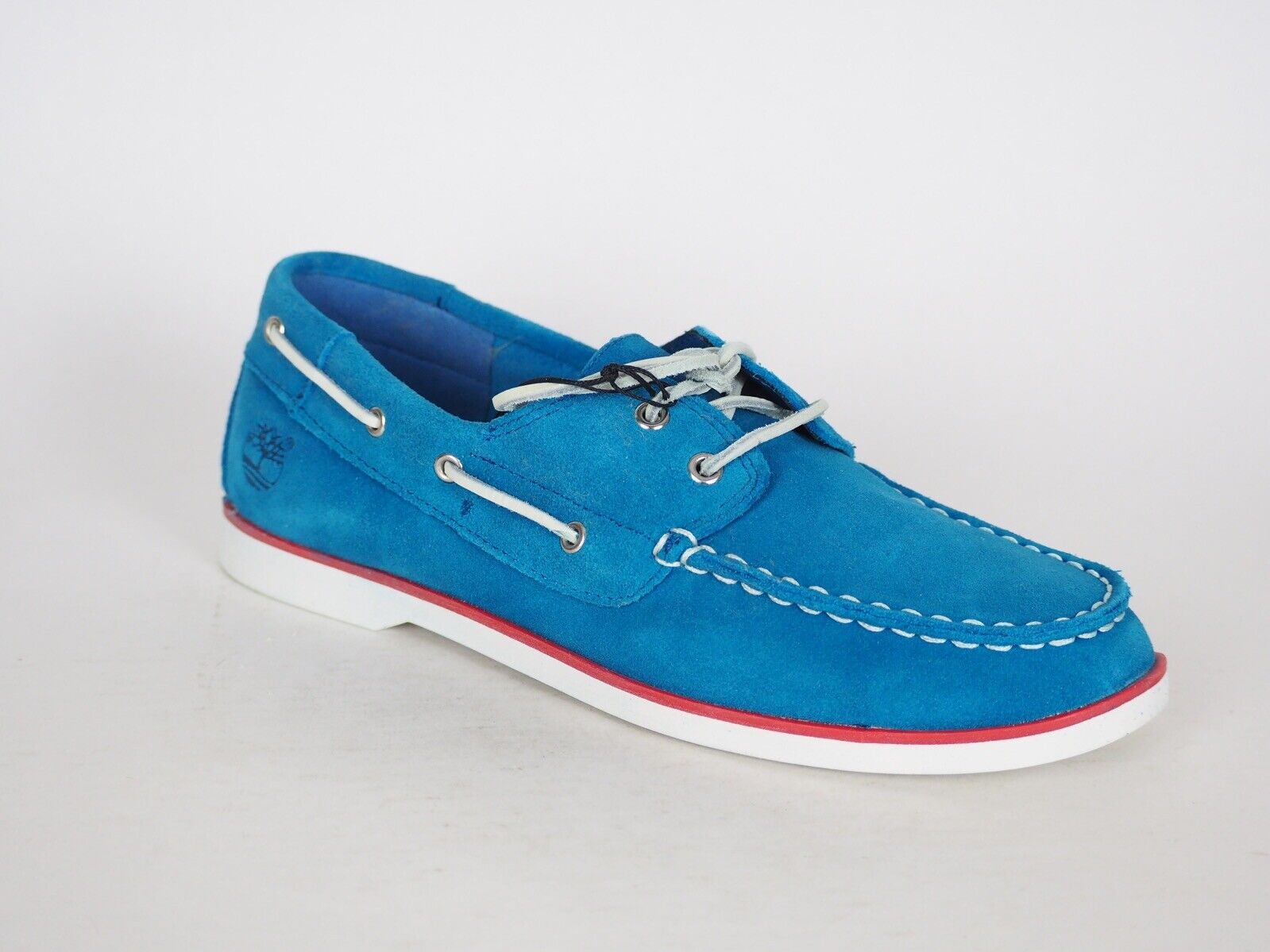 Junior Boys Timberland Seabury Classic 2 Eye A1L6T Mykonos Blue Suede Boat Shoes