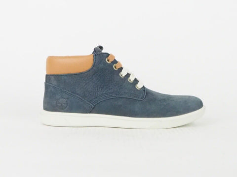 Juniors Timberland Davies Cupsole 6093B Blue Leather Lace Up Chukka Boots