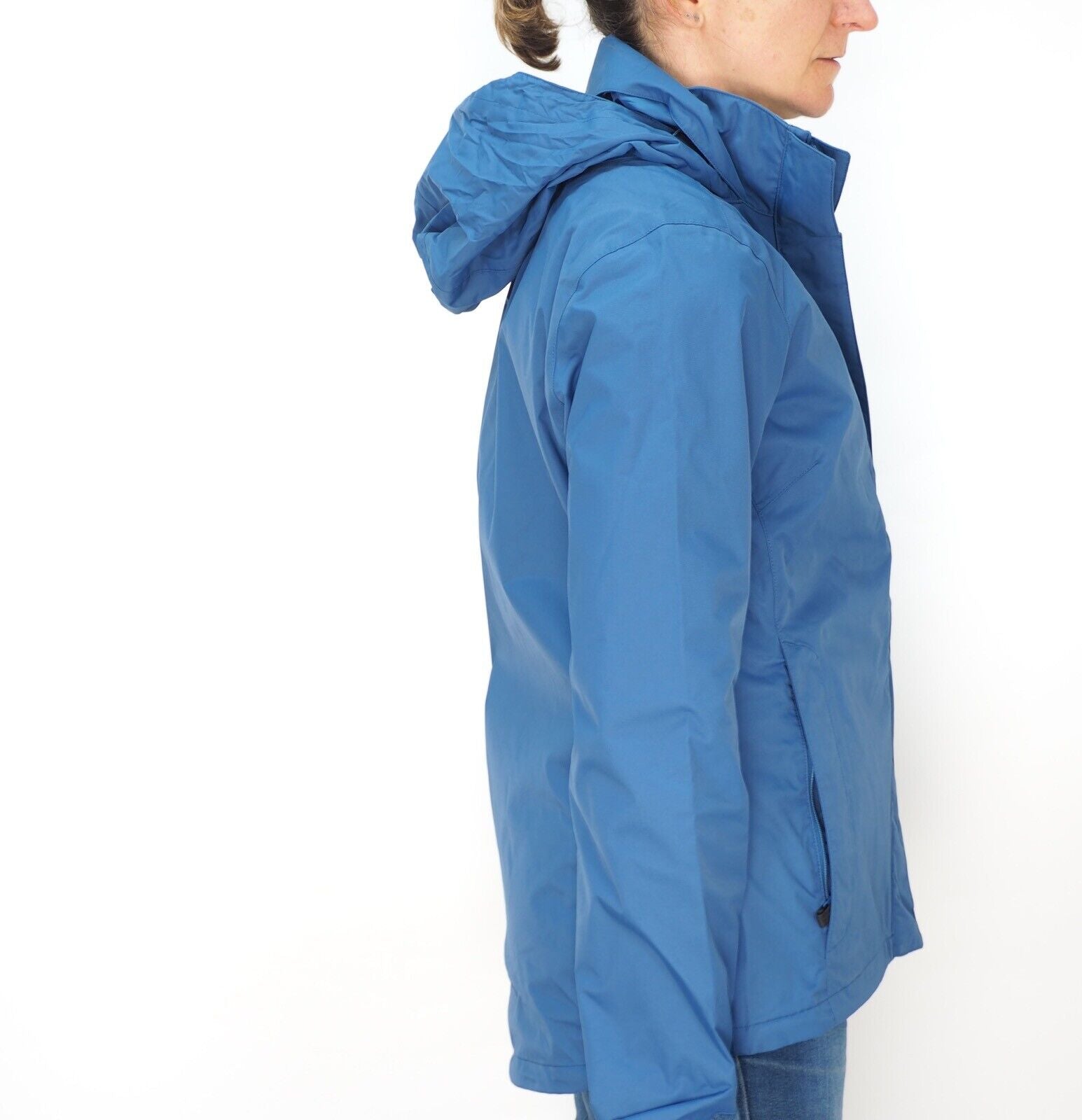 Womens Jack Wolfskin Pouring Rain 5009002 Ocean Wave Zip Up Waterproof Jacket