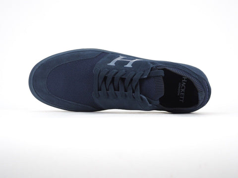 Mens Hackett London Entry Knit HMS20855 Navy Blue Casual Lace Up Trainers UK 11