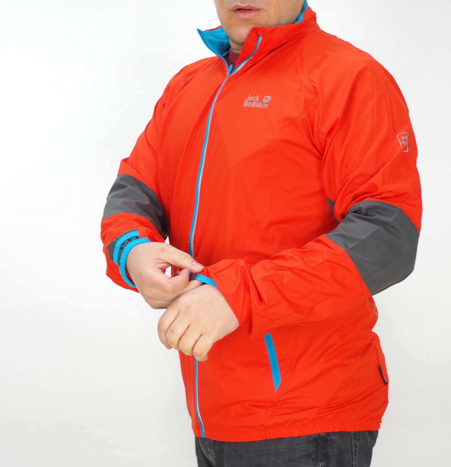 Mens Jack Wolfskin Exhalation Flyweight 1303051 Bright Pumpkin Active Jacket