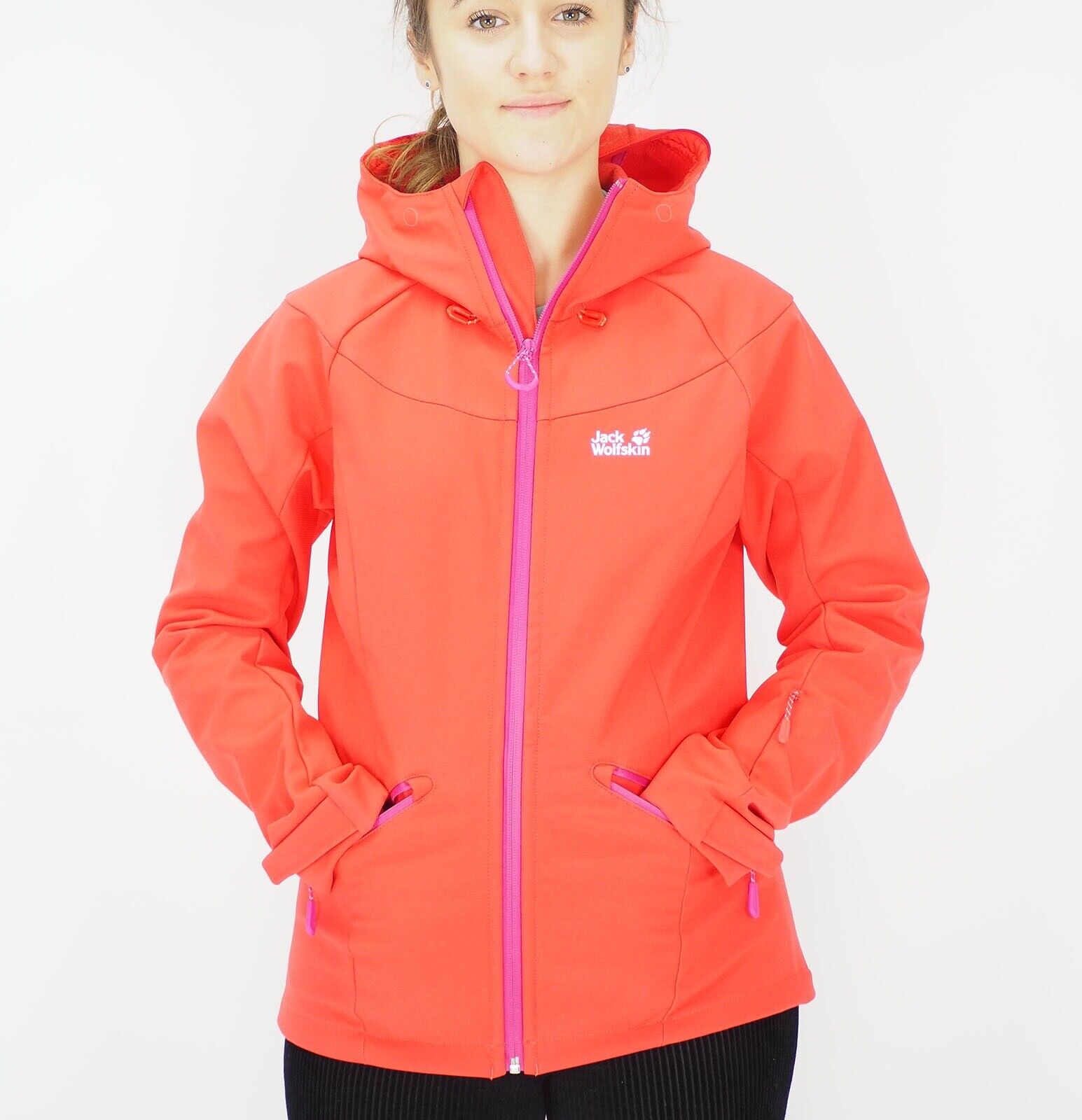 Womens Jack Wolfskin Snow Sports 1306291 Orange Coral Warm Windproof Jacket