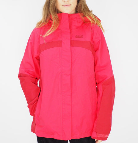 Womens Jack Wolfskin Topaz 1104822 Hibiscus Red Waterproof Warm Hikikng Jacket