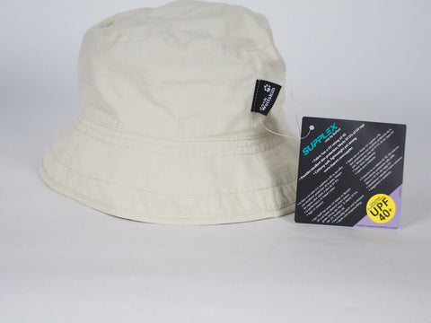 Jack Wolfskin 1900731 Ivory Bucket Hat Paw Print Summer Cap Kids Sun Hat