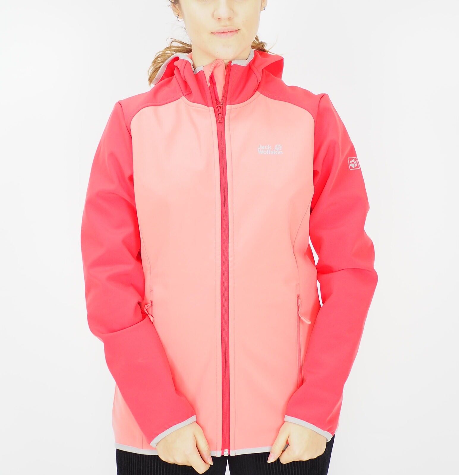 Womens Jack Wolfskin Zenon Softshell 1305121 Flamingo Light Windproof Jacket