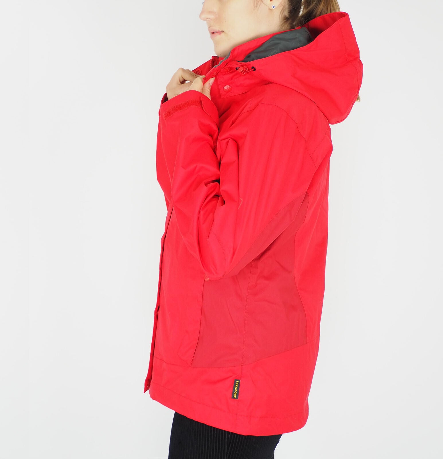 Womens Jack Wolfskin Xalt Hike Shell 1112171 Red Fire Zip Up Waterproof Jacket