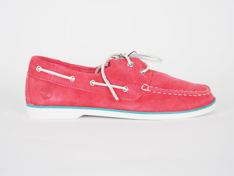 Juniors Boys Timberland Seabury Classic 2 Eye A1L67 Geranium Suede Boat Shoes