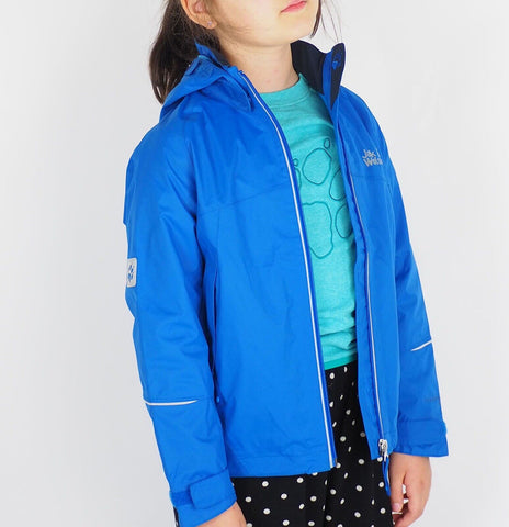 Kids Unisex Jack Wolfskin Crosswind Texapore 1604781 Classic Blue Jacket