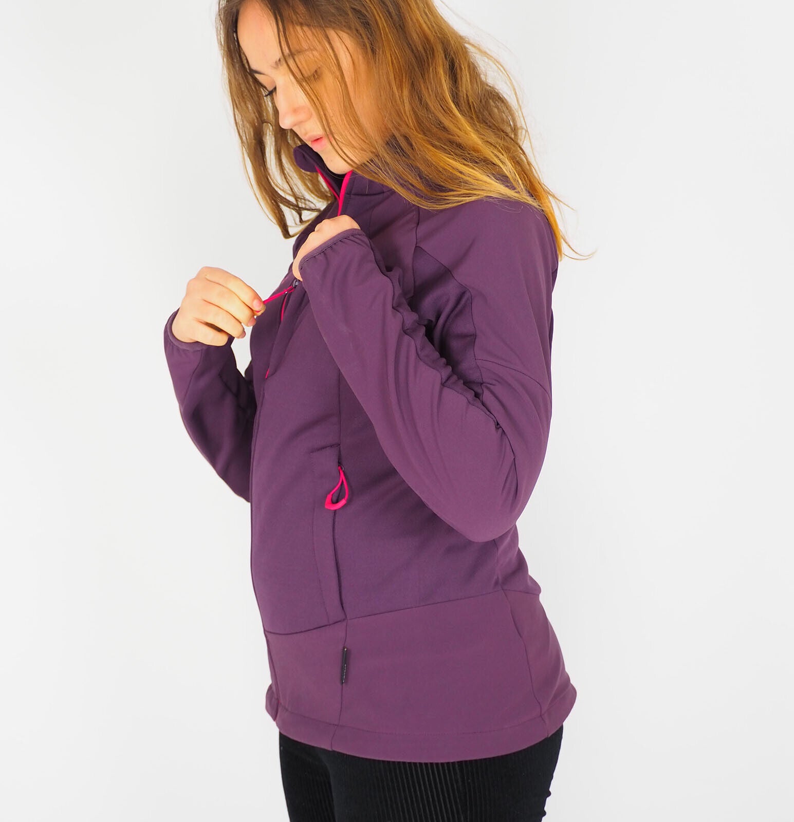 Womens Jack Wolfskin Resilient Dynamic 1702871 Grapevine Zip Up Trekking Jacket