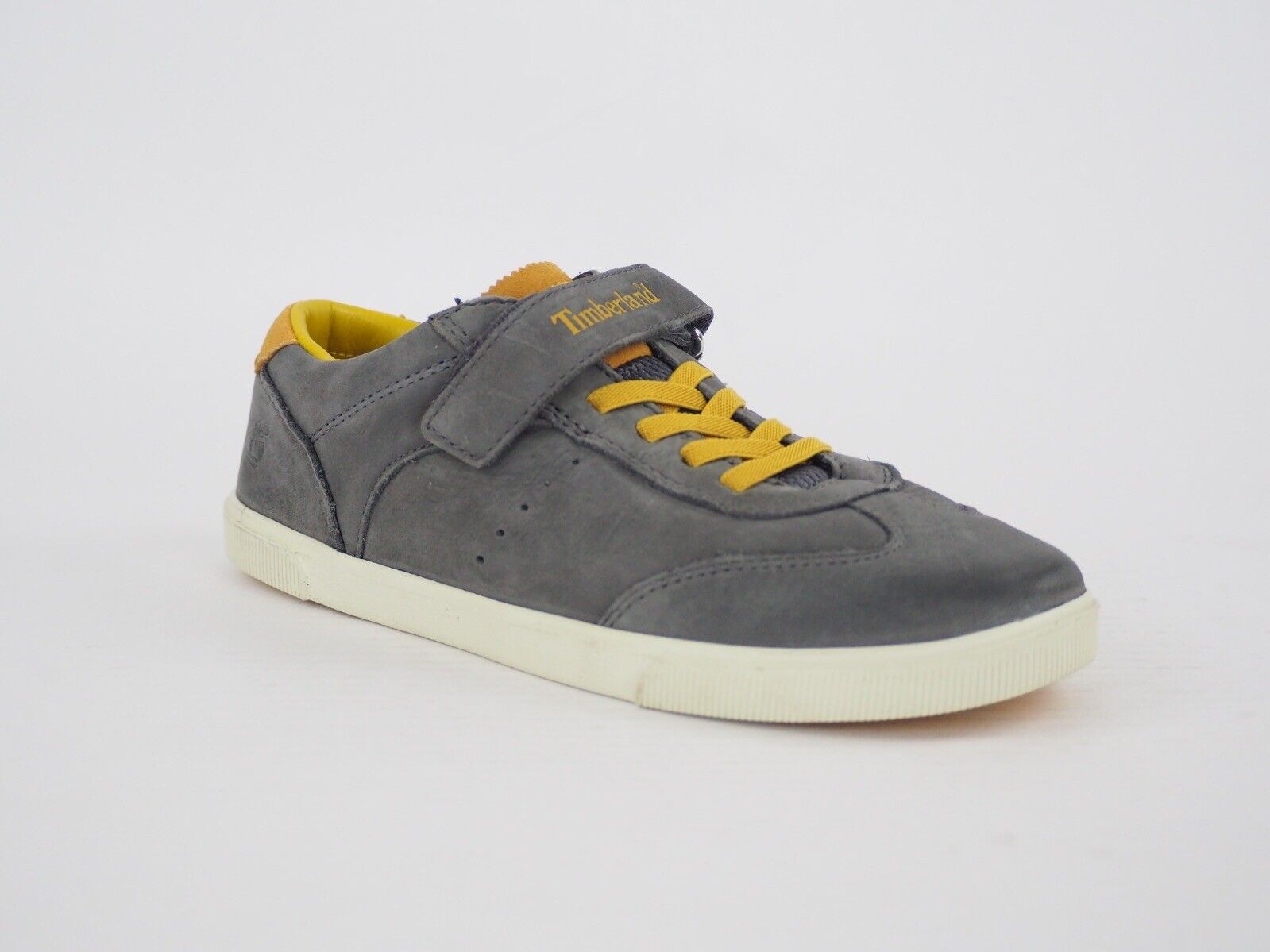 Juniors Timberland Slim Cupsole Hookset A1CX9 Grey Leather Lace Up Casual Shoes