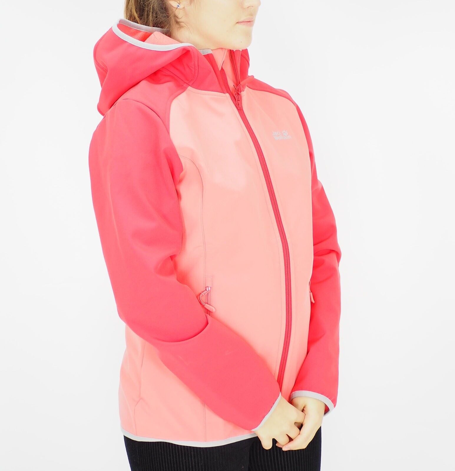 Womens Jack Wolfskin Zenon Softshell 1305121 Flamingo Light Windproof Jacket