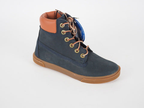 Boys Timberland EK Cupsole 6776R Blue Leather Nubuck Laced Kids Chukka Boots