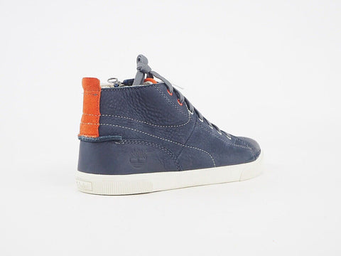 Juniors Timberland Hookset Camp 7596R Navy Leather Lace Up Chukka Trainers