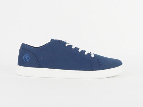 Mens Timberland Bayham Oxford A1PGH Navy Textile Canvas Lace Up Trainers - London Top Style