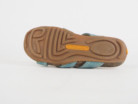 Womens Timberland Earthkeepers 3859R Blue Leather Slipers Slips On Sandals