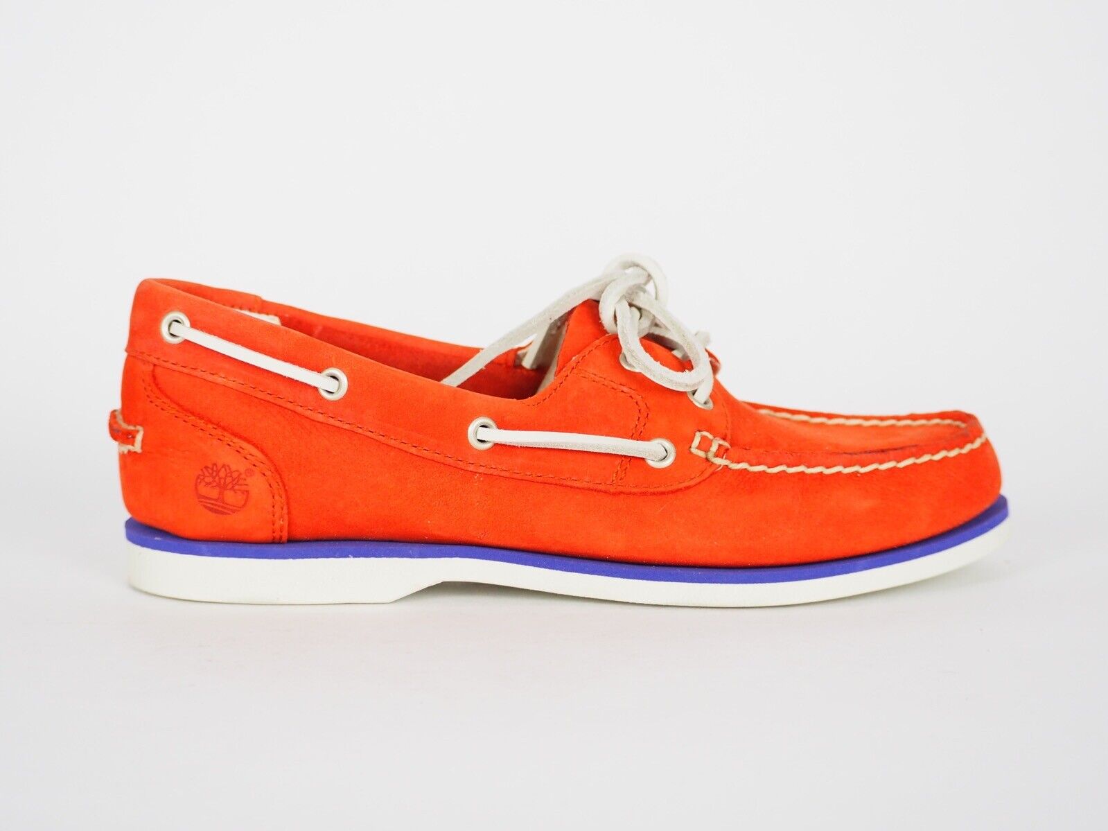 Womens Timberland EK Classic 2 Eye 8860R Orange Leather Boat Shoes UK 5 - London Top Style