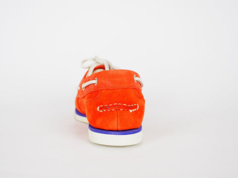 Womens Timberland EK Classic 2 Eye 8860R Orange Leather Boat Shoes UK 5 - London Top Style