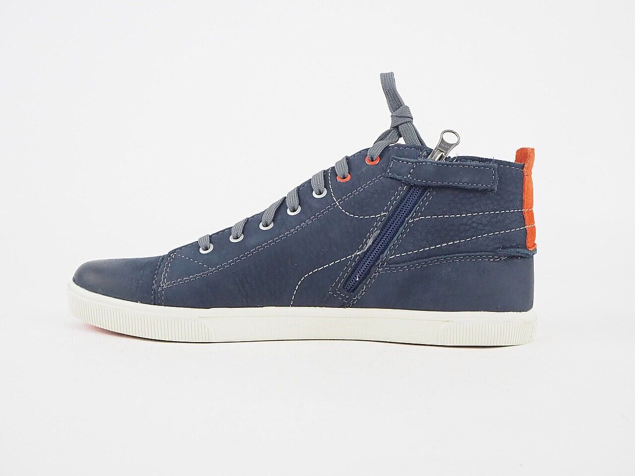 Juniors Timberland Hookset Camp 7596R Navy Leather Lace Up Chukka Trainers