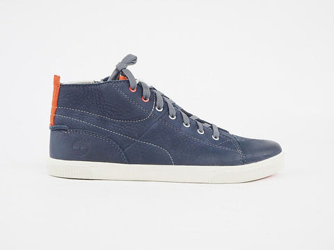 Juniors Timberland Hookset Camp 7596R Navy Leather Lace Up Chukka Trainers