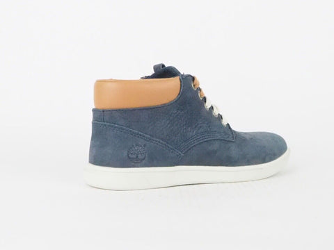 Juniors Timberland Davies Cupsole 6093B Blue Leather Lace Up Chukka Boots