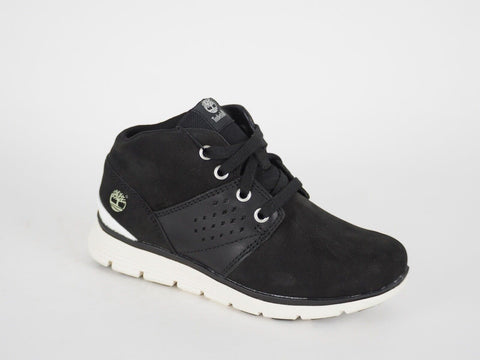 Boys Timberland Killington A1GEA Black Leather Lace Up Winter Chukka Boots