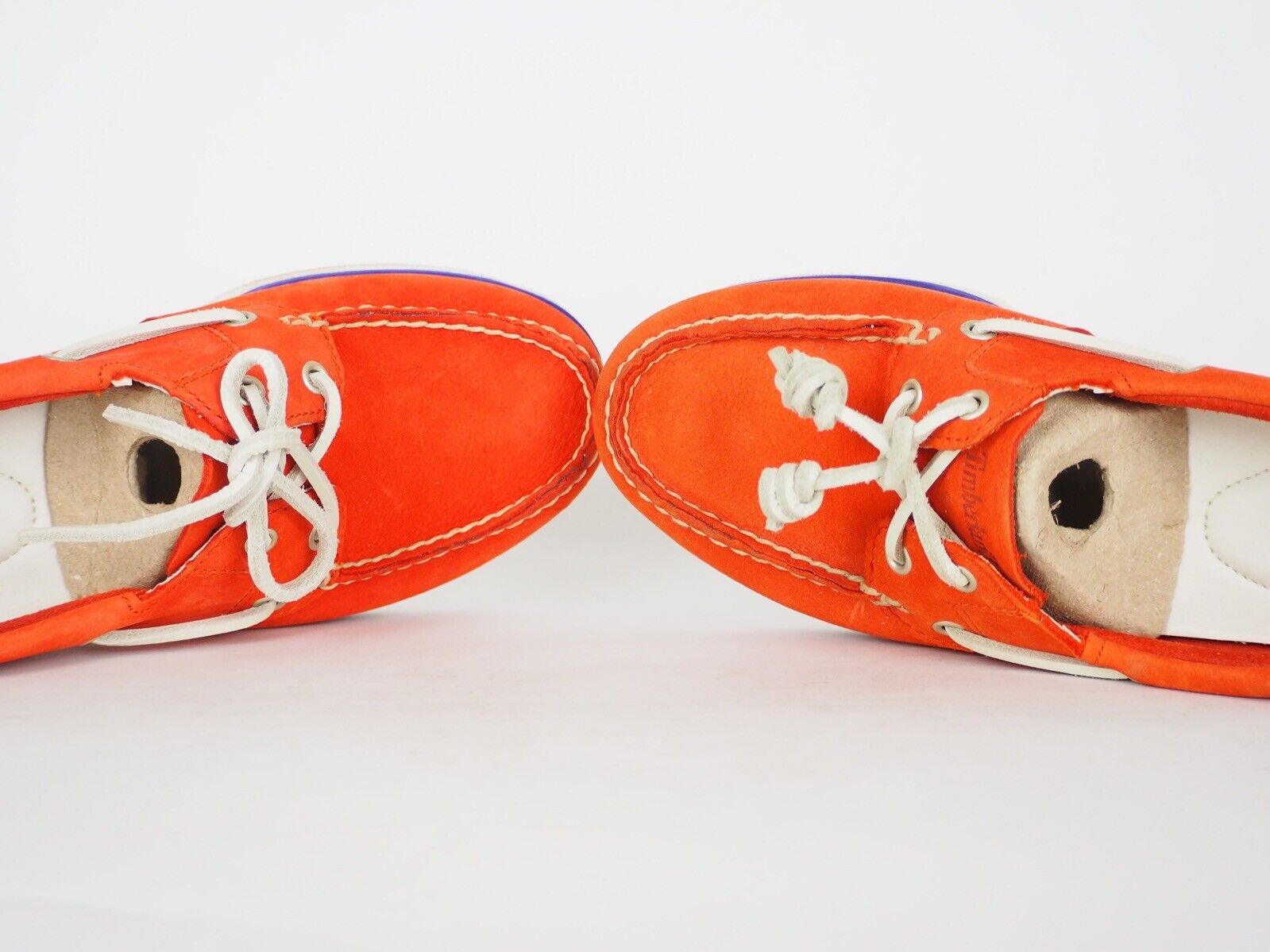 Womens Timberland EK Classic 2 Eye 8860R Orange Leather Boat Shoes UK 5 - London Top Style