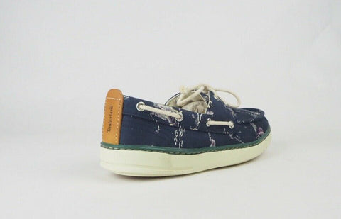 Mens Timberland Hookset Handcrafted Navy 2 Eye A17PI Canvas Lace Up Boat Shoes