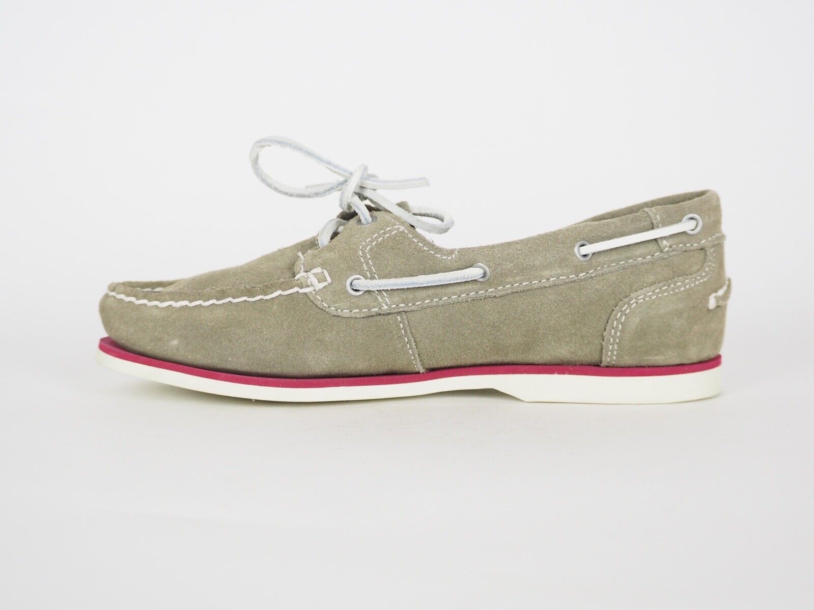 Womens Timberland EK Clasic 2 Eye 8224A Grey Leather Boat Shoes UK 6.5 - London Top Style