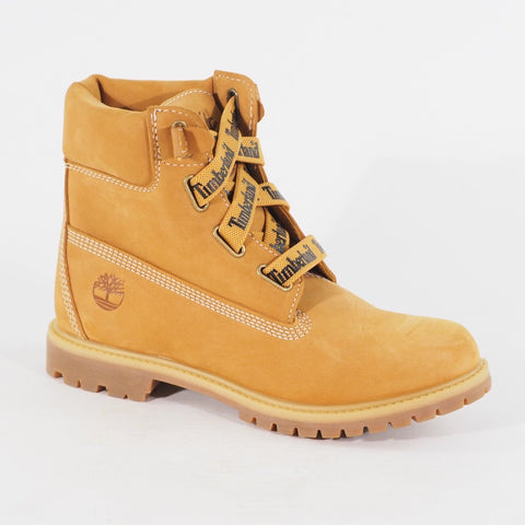 Womens Timberland 6 Inch Premium A1USA Wheat Leather Lace Casual Walking Boots