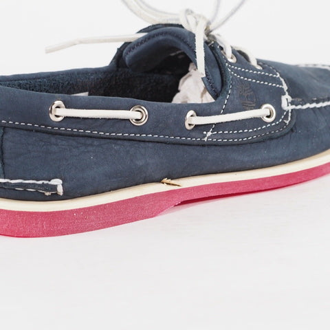 Mens Timberland Classic 2 Eye 6305A Navy Leather Lace Everyday Casual Boat Shoes