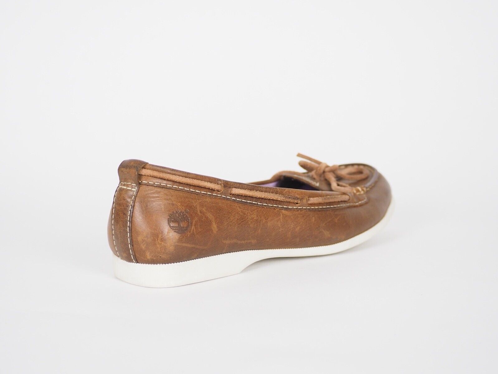 Womens Timberland Ballerines Benin Ball 13668 Brown Leather Slips On Shoes - London Top Style