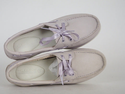 Womens Timberland Classic A1W9Y Light Purple Leather Casual Boat Shoes UK 5