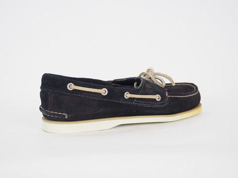 Mens Timberland Classic 25533 Dark Blue Suede Leather Casual Boat Shoes UK 8