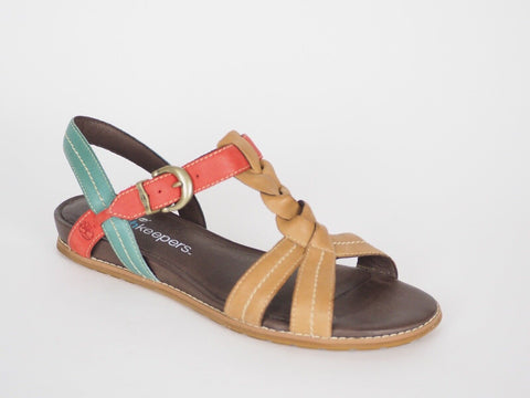 Womens Timberland Kennbank Braid 25617 Multicoloured Leather Strappy Sandals