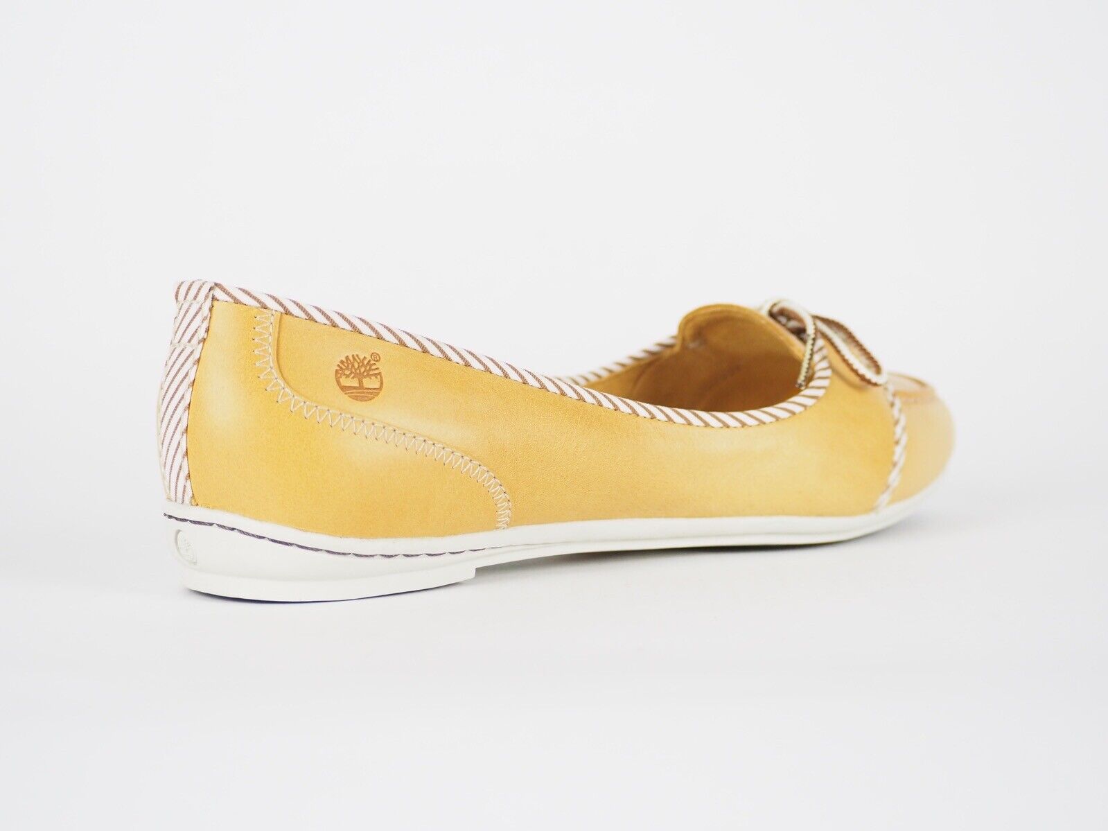 Womens Timberland Belle Island 24646 Yellow Leather Light Casual Ballet Flats - London Top Style