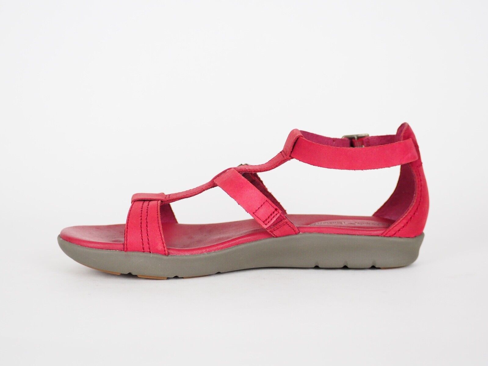 Womens Timberland EK Branford 8833R Berry Leather T-Bar Sandals - London Top Style