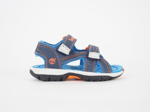 Boys Timberland Mad River 43881 Navy Leather 2 Strap Casual Toddlers Sandals