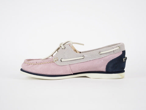 Womens Timberland EK Classic 2 Eye 8862R Pale Pink Leather Casual Boat Shoes