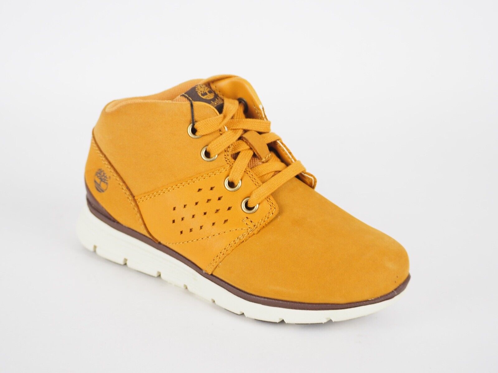 Boys Timberland EK A1FHI Wheat Leather Lace Up Trainers Warm Kids Shoes - London Top Style