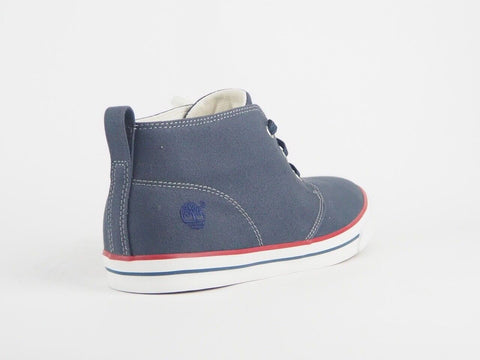 Mens Timberland Hookset Camp 5262A Navy Textile Lace Up Canvas Chukka Boots