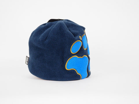 Kids Jack Wolfskin Front Paw 19424 Night Blue Paw Print Beanie Warm Winter Hat - London Top Style