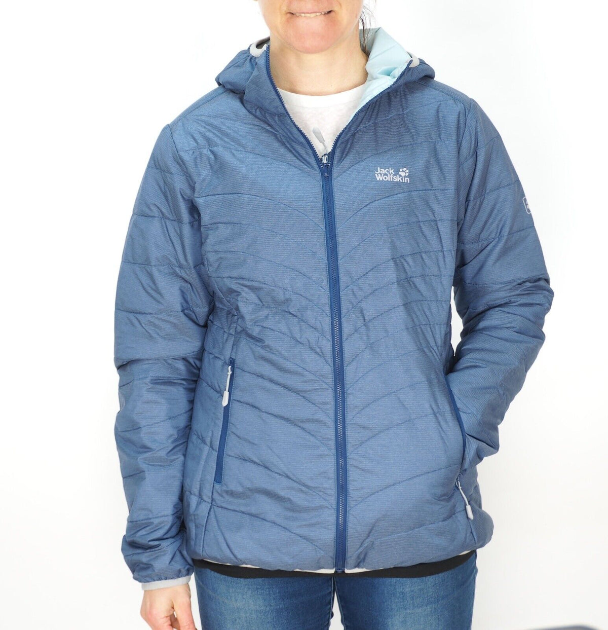 Womens Jack Wolfskin Velican Rewers 5010181 Dark Sky Zip Up Insulated Jacket - London Top Style