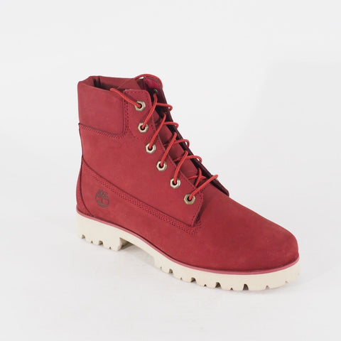 Womens Timberland Heritage Lite A1UKV Red Leather Lace Up Casual Walking Boots