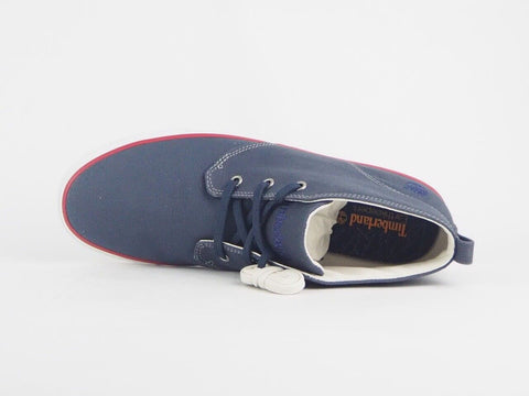 Mens Timberland Hookset Camp 5262A Navy Textile Lace Up Canvas Chukka Boots